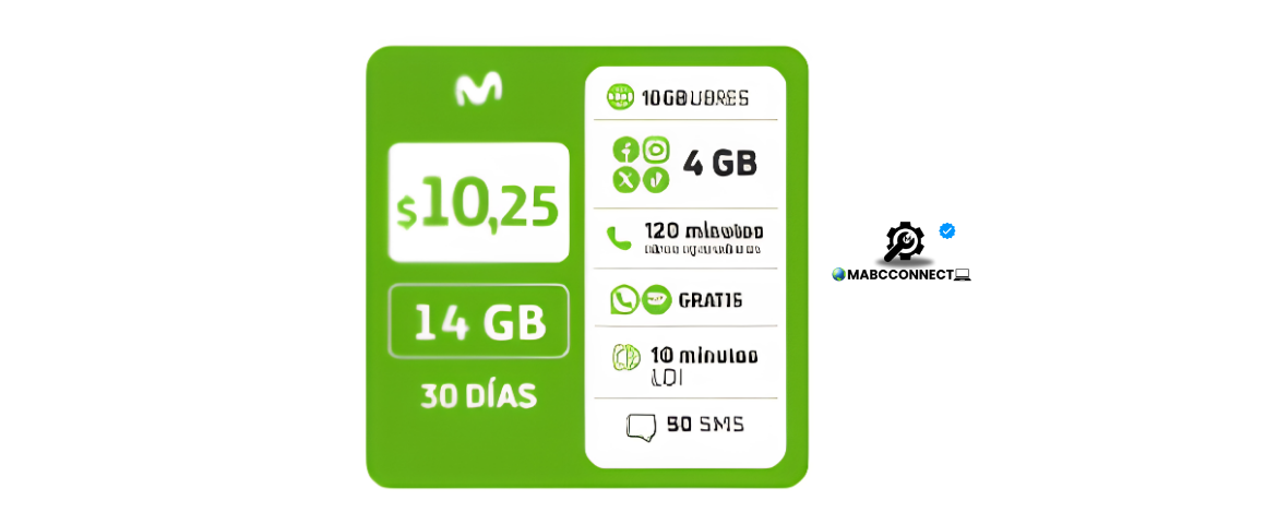 Recarga Movistar Ilimitado – $10,25